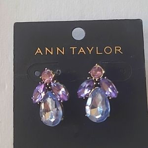 Ann Taylor pastel rhinestone earrings